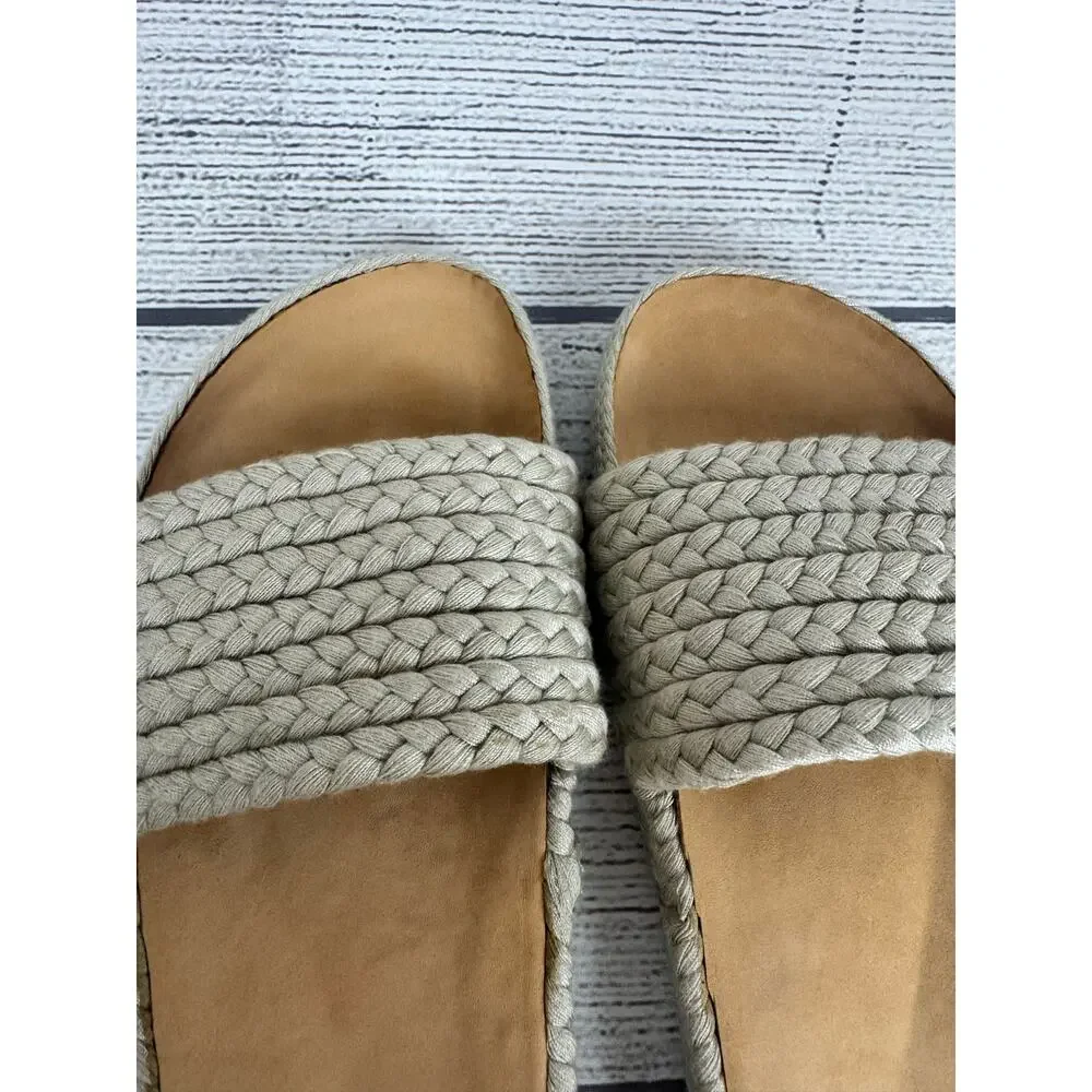 Soludos Women's Natural Braided Pool Slide Sandals Size 9